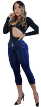 Load image into Gallery viewer, 8218 Capri High waits butt lifter Colombianos Cintura Alta Levanta Cola pescador tobillero ankle