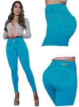 Load image into Gallery viewer, 8219 Jean's Colombianos Cintura Alta levanta cola butt lifter high waist tummy control push up effect skinny