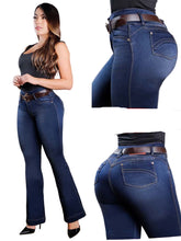 Load image into Gallery viewer, Colombian Flared Jeans Bon Bon up 8445 butt lifter high waist tummy control DIFFERENT MODELS