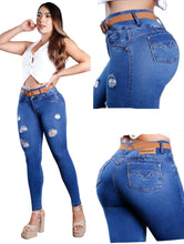 Load image into Gallery viewer, Colombian Jeans 8447 Bon Bon up butt lifter high waist tummy control push up effect skinny