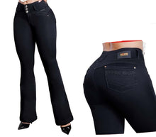 Load image into Gallery viewer, Colombian Flared Jean's Bon Bon up 8448 butt lifter high waist tummy control
