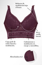 Load image into Gallery viewer, EXTRA FIRM HIGH COMPRESSION FULL CUP PUSH UP BRA BACK SUPPORT 652