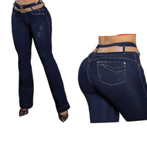Load image into Gallery viewer, Colombian Flared Jean's Bon Bon up 8503 butt lifter high waist tummy control push up