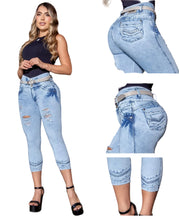 Load image into Gallery viewer, 8218 Capri High waits butt lifter Colombianos Cintura Alta Levanta Cola pescador tobillero ankle