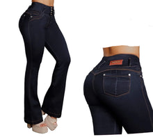 Load image into Gallery viewer, Colombian Flared 9149 butt lifter high waist control Blue jeans
