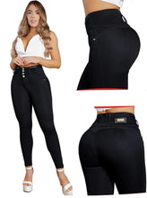 Load image into Gallery viewer, Colombian Jeans Bon Bon up skinny 9151 butt lifter high waist tummy control push up effect black