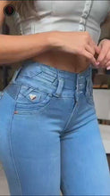 Load and play video in Gallery viewer, 7311 Jean's Colombianos Cintura Alta levanta cola butt lifter high waist faja