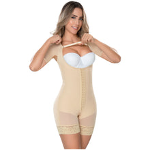 Load image into Gallery viewer, 0164 Mid Thigh Bodysuit Body Shaper for Women Powernet Colombian