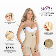 Load image into Gallery viewer, 066 Strapless Mid Thigh Body Shaper for Women Powernet Colombian