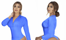 Load image into Gallery viewer, 4654 faux leather Bodysuits compression Body's con faja de mediana compresion Pantyblusa