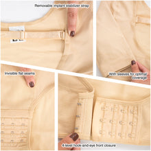 Load image into Gallery viewer, 004 Compression Vest Surgical Bra with Implant Stabilizer and Sleeves / Powernet Chaleco