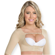 Load image into Gallery viewer, 004 Compression Vest Surgical Bra with Implant Stabilizer and Sleeves / Powernet Chaleco