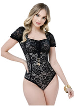 Load image into Gallery viewer, 4822 Top Lace shaping Bodysuits Tummy control medium compression Body&#39;s con faja de mediana compresion
