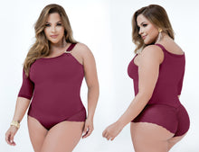Load image into Gallery viewer, 4834 Plus Bodysuits compression Body&#39;s con faja de mediana compresion Pantyblusa
