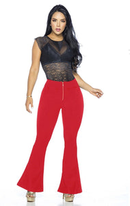 High waist flared push up effect leggings Colombians 522