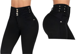 6409 Jean's Colombianos Cintura Alta levanta cola butt lifter high waist tummy control skinny