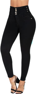 6409 Jean's Colombianos Cintura Alta levanta cola butt lifter high waist tummy control skinny