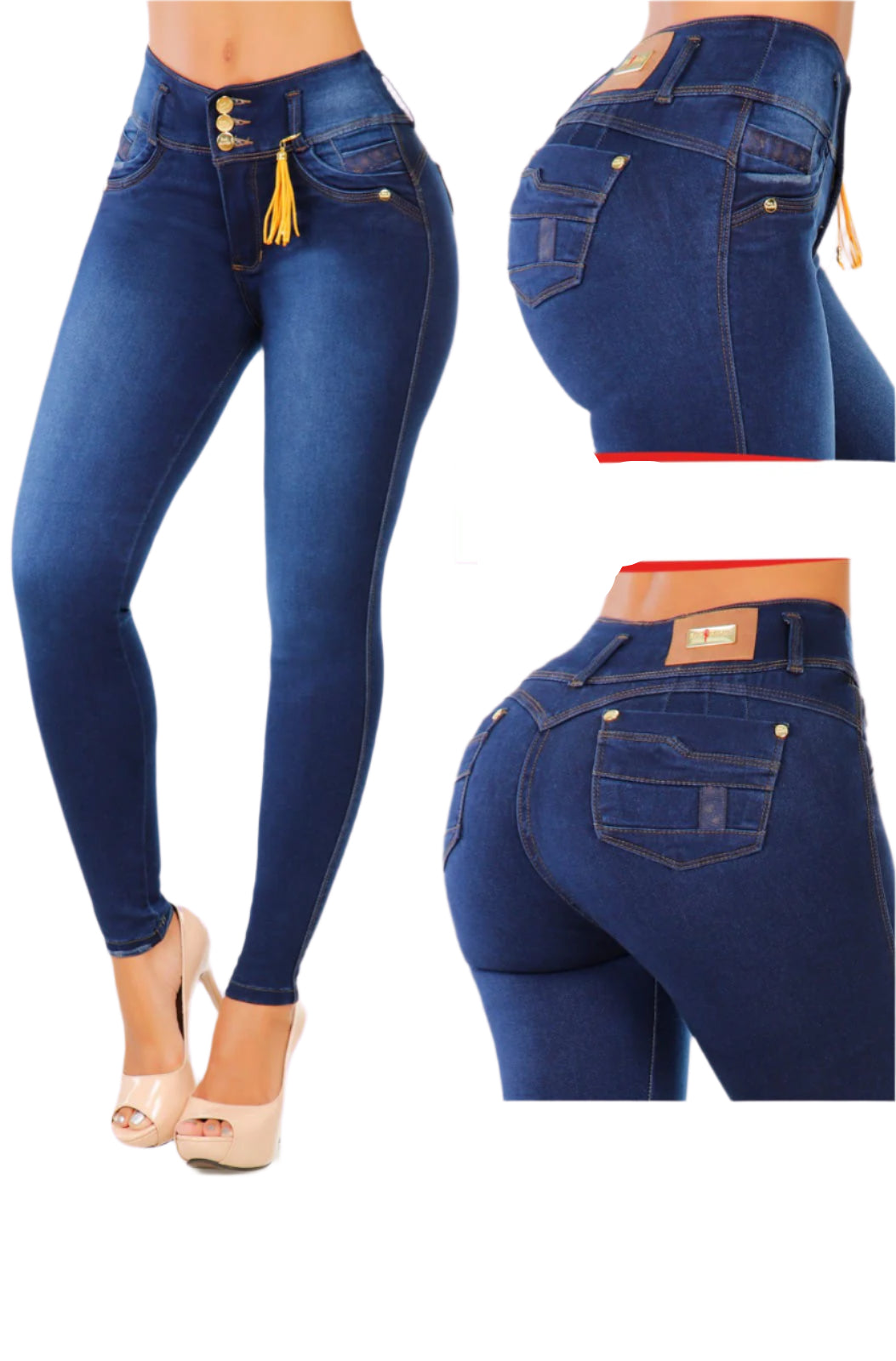6515 Jeans cintura alta levanta cola butt lifter Colombianos