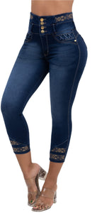 6718 Colombian High waits butt lifter Jean's Colombianos Cintura Alta Levanta Cola
