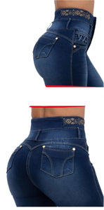 6718 Colombian High waits butt lifter Jean's Colombianos Cintura Alta Levanta Cola