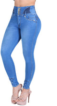 Load image into Gallery viewer, 6909 Colombian High waits butt lifter Jean&#39;s Colombianos Cintura Alta Levanta Cola

