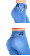 Load image into Gallery viewer, 6909 Colombian High waits butt lifter Jean&#39;s Colombianos Cintura Alta Levanta Cola
