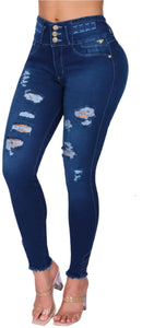 7306 Jean's Colombianos Cintura Alta levanta cola butt lifter high waist faja