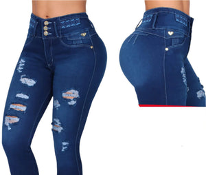 7306 Jean's Colombianos Cintura Alta levanta cola butt lifter high waist faja