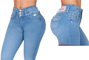 7311 Jean's Colombianos Cintura Alta levanta cola butt lifter high waist faja