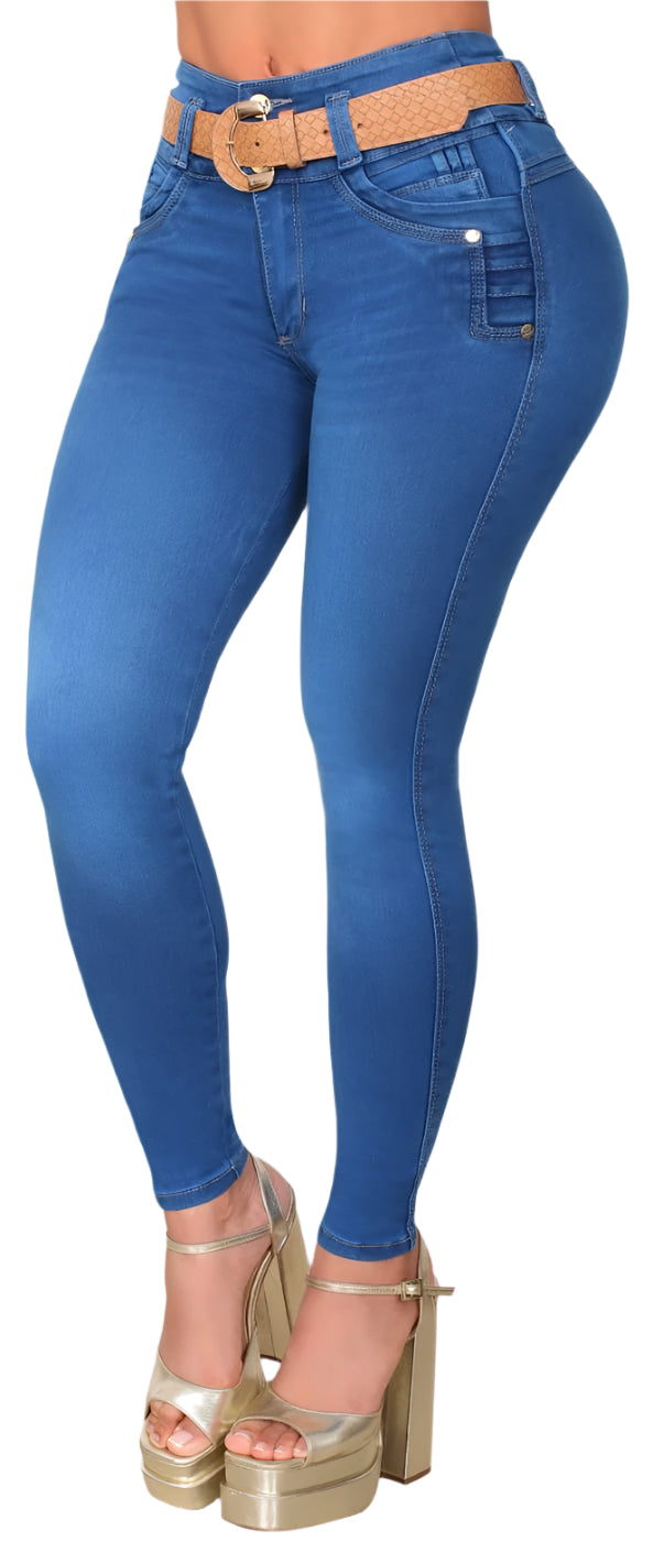 7402 Jean's Colombianos Cintura Alta levanta cola butt lifter high waist faja