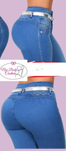 7404 Jean's Colombianos Cintura Alta levanta cola butt lifter high waist faja