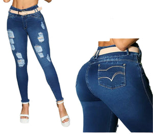 7515 Jean's Colombianos Cintura Alta levanta cola butt lifter high waist faja