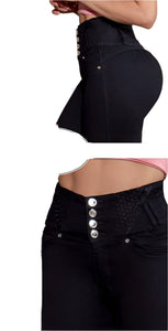 8101 Jean's Colombianos Cintura Alta levanta cola butt lifter high waist tummy control