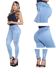 8109 Jean's Colombianos Cintura Alta levanta cola butt lifter high waist tummy control