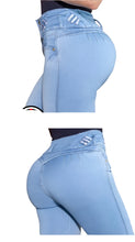 Load image into Gallery viewer, 8109 Jean&#39;s Colombianos Cintura Alta levanta cola butt lifter high waist tummy control
