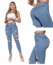 Load image into Gallery viewer, 8110 Jean&#39;s Colombianos Cintura Alta levanta cola butt lifter high waist tummy control
