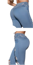 Load image into Gallery viewer, 8110 Jean&#39;s Colombianos Cintura Alta levanta cola butt lifter high waist tummy control
