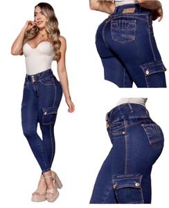 Jean's Colombianos varios modelos Cintura Alta levanta cola butt lifter high waist tummy control Cargo 8100