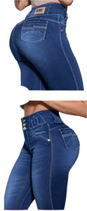 8117 Jean's Colombianos Cintura Alta levanta cola butt lifter high waist tummy control