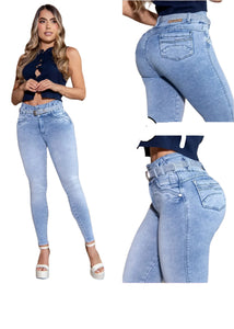 8118 Jean's Colombianos Cintura Alta levanta cola butt lifter high waist tummy control