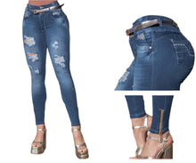 Load image into Gallery viewer, 8123 Jean&#39;s Colombianos Cintura Alta levanta cola butt lifter high waist tummy control
