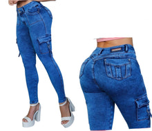 Load image into Gallery viewer, 8205 Jean&#39;s Colombianos Cintura Alta levanta cola butt lifter high waist tummy control push up effect skinny
