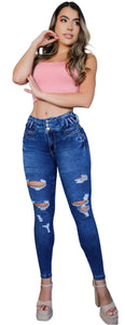 8211 Jean's Colombianos Cintura Alta levanta cola butt lifter high waist tummy control push up effect skinny
