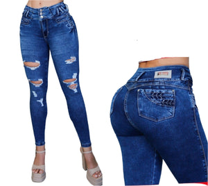 8211 Jean's Colombianos Cintura Alta levanta cola butt lifter high waist tummy control push up effect skinny