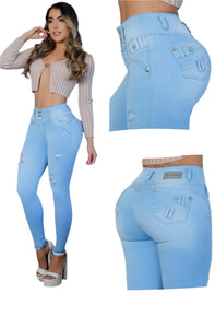 Jean's Colombianos Varios modelos Cintura Alta levanta cola butt lifter high waist faja tummy control 8200
