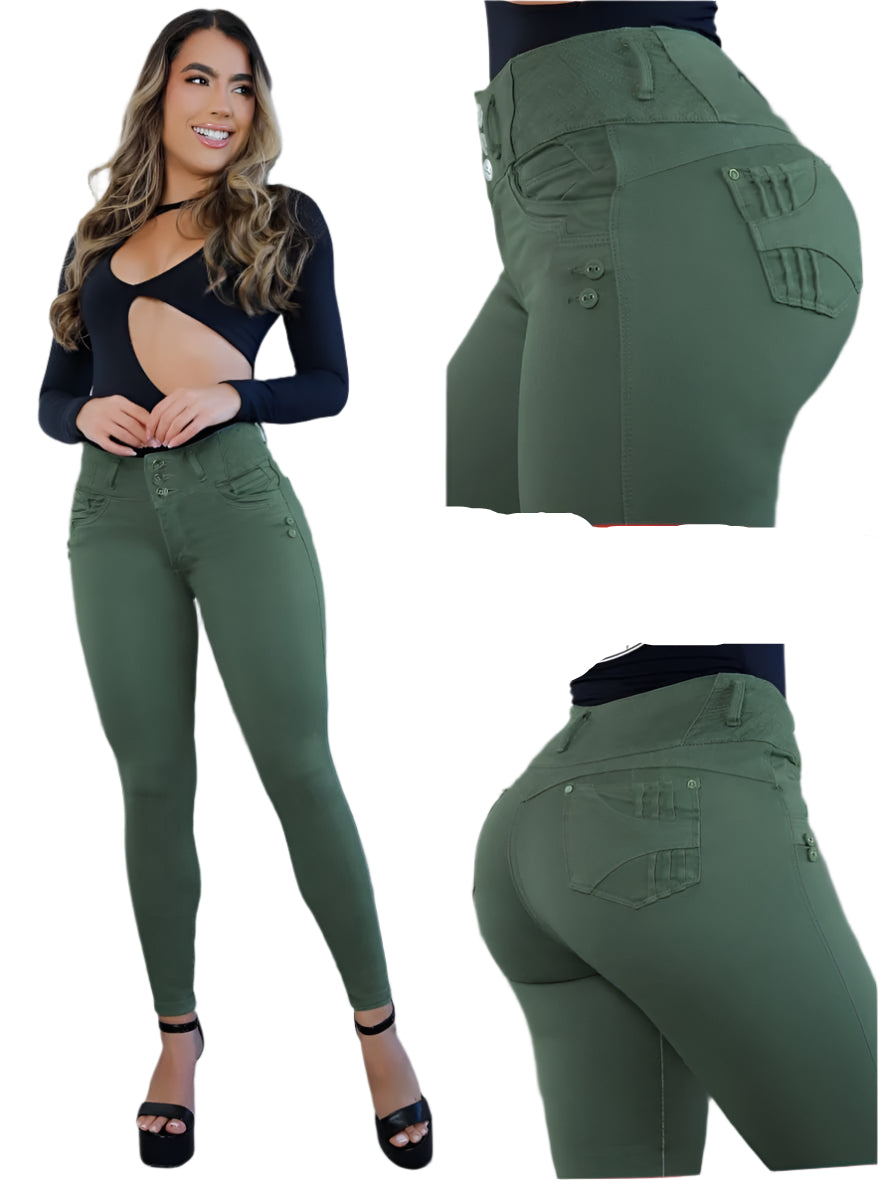 8214 Jean's Colombianos Cintura Alta levanta cola butt lifter high waist tummy control push up effect skinny