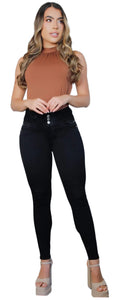 8215 Jean's Colombianos Cintura Alta levanta cola butt lifter high waist tummy control push up effect skinny