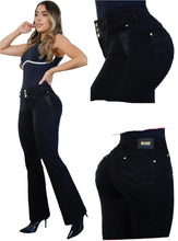 Load image into Gallery viewer, 8216 Flared Jean&#39;s Colombianos Cintura Alta levanta cola butt lifter high waist tummy control
