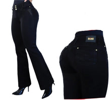 Load image into Gallery viewer, 8216 Flared Jean&#39;s Colombianos Cintura Alta levanta cola butt lifter high waist tummy control
