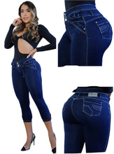 Load image into Gallery viewer, 8218 Capri High waits butt lifter Colombianos Cintura Alta Levanta Cola pescador tobillero ankle
